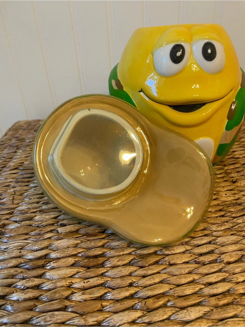 NWOB-M&M'S Yellow Camouflage Ceramic Candy Jar